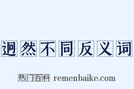 迥然不同反义词是什么意思的图片